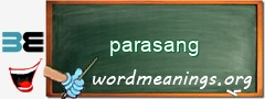 WordMeaning blackboard for parasang